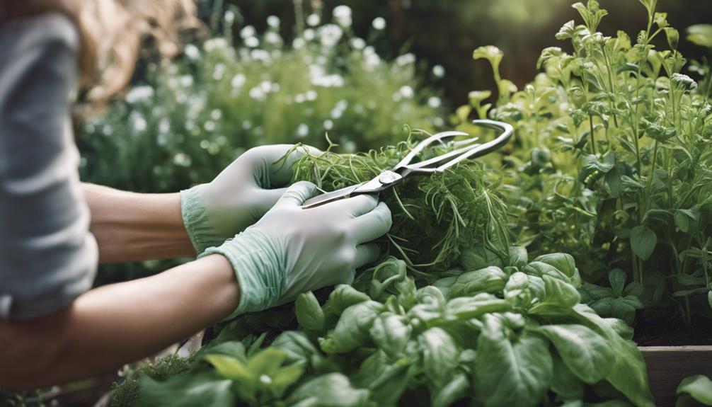 gardening with fresh herbs