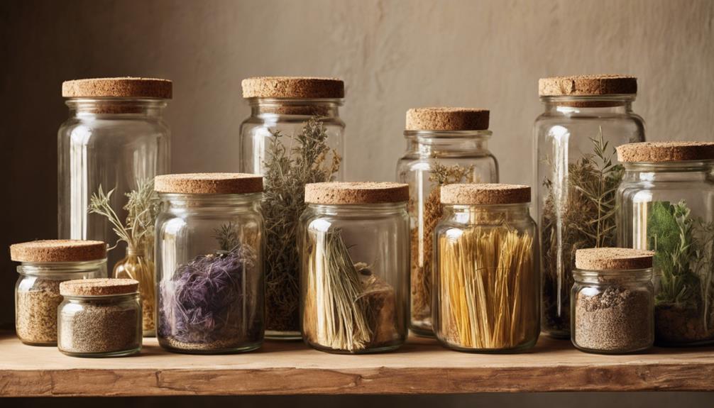 preserving herbs in containers